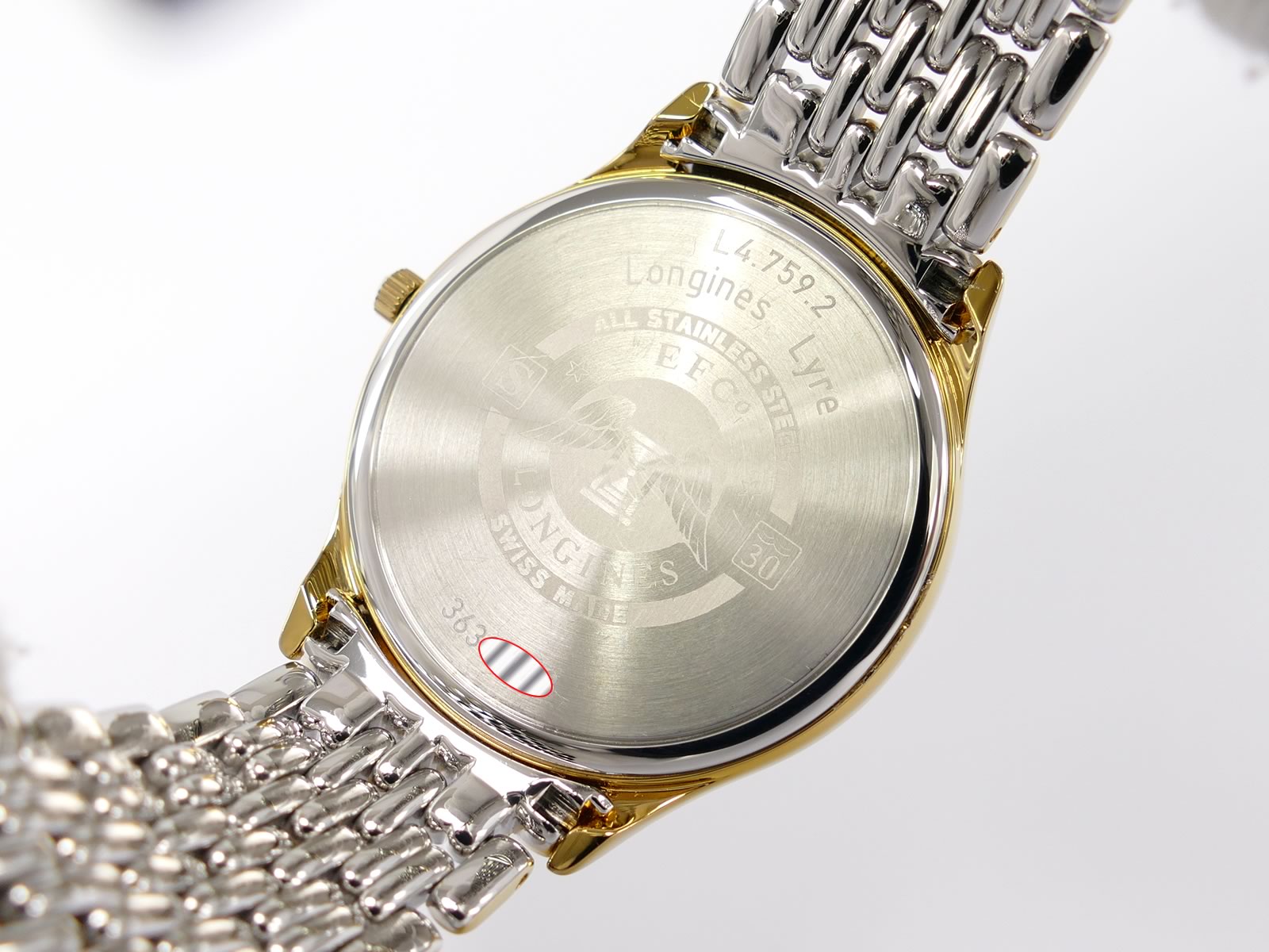 Longines Lyre L4.759.2.11.7 Stainless Steel case back