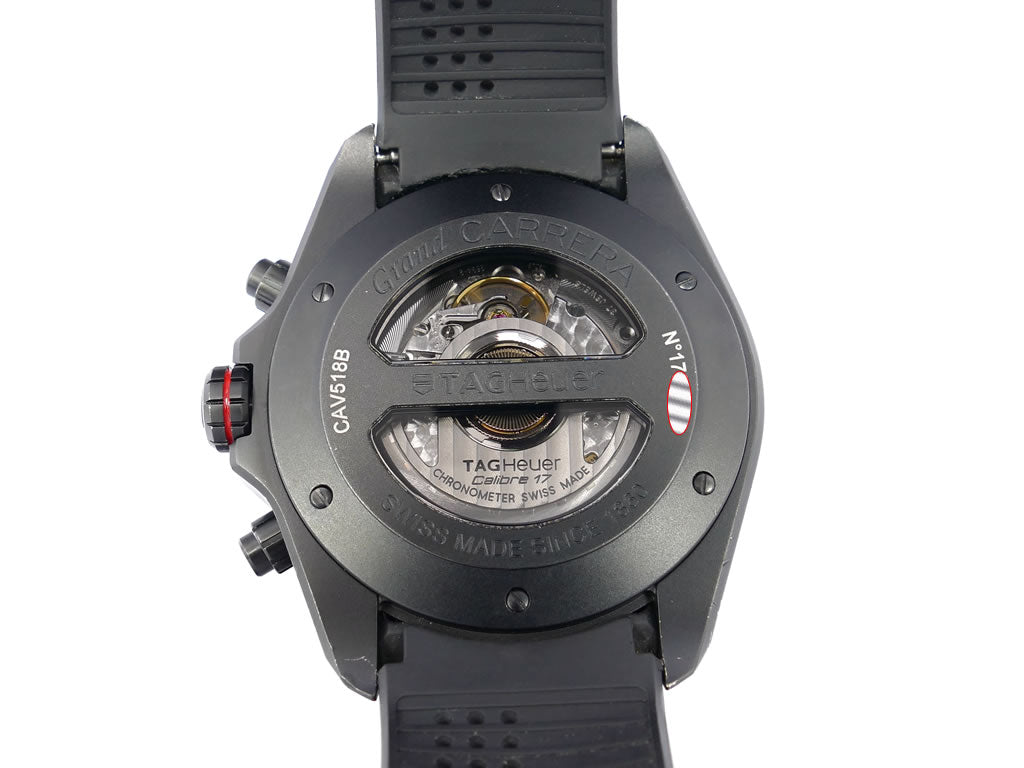 TAG Heuer Grand Carrera CAV518B exhibition case back