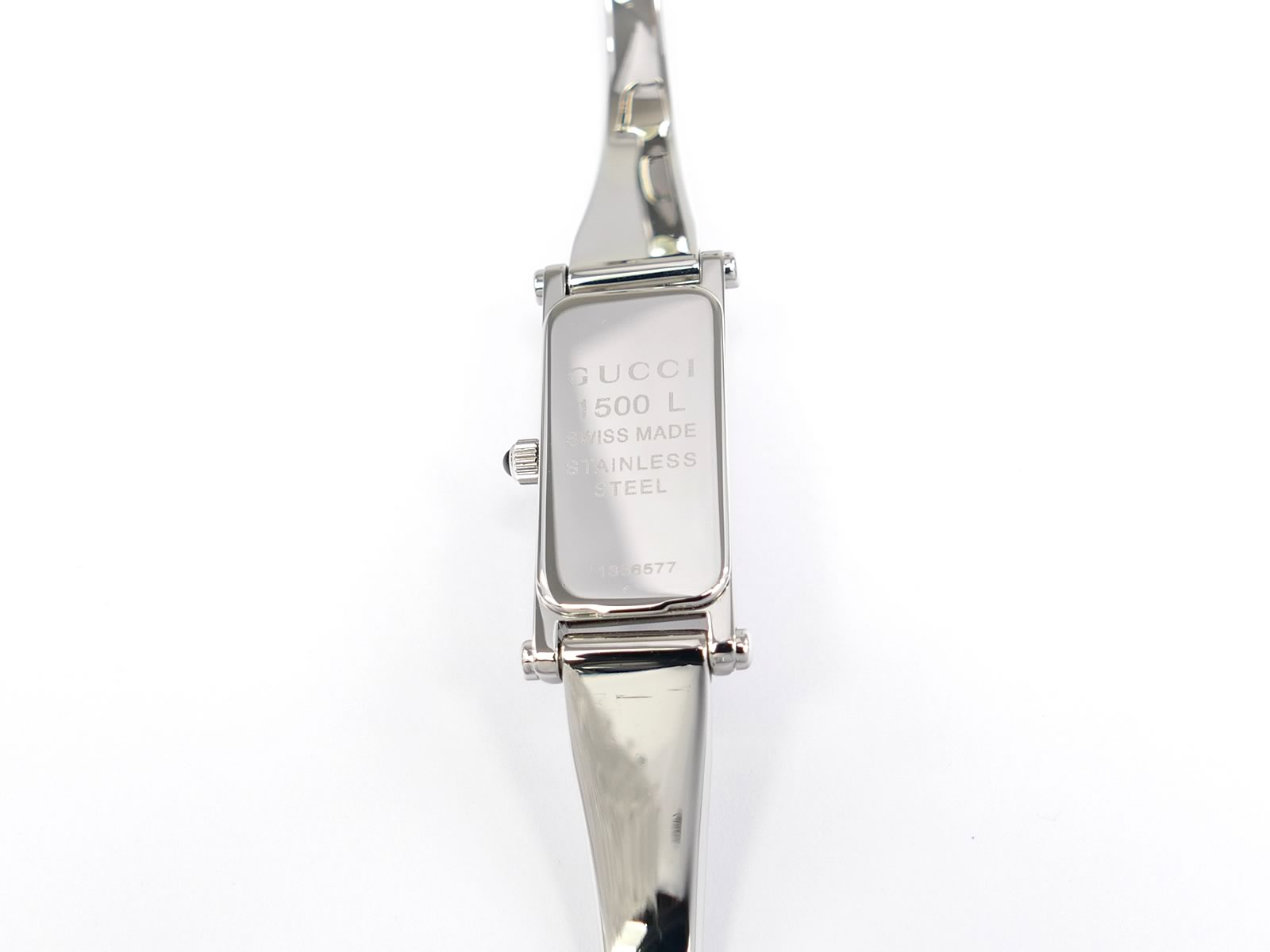 Gucci 1500L Stainless Steel case back