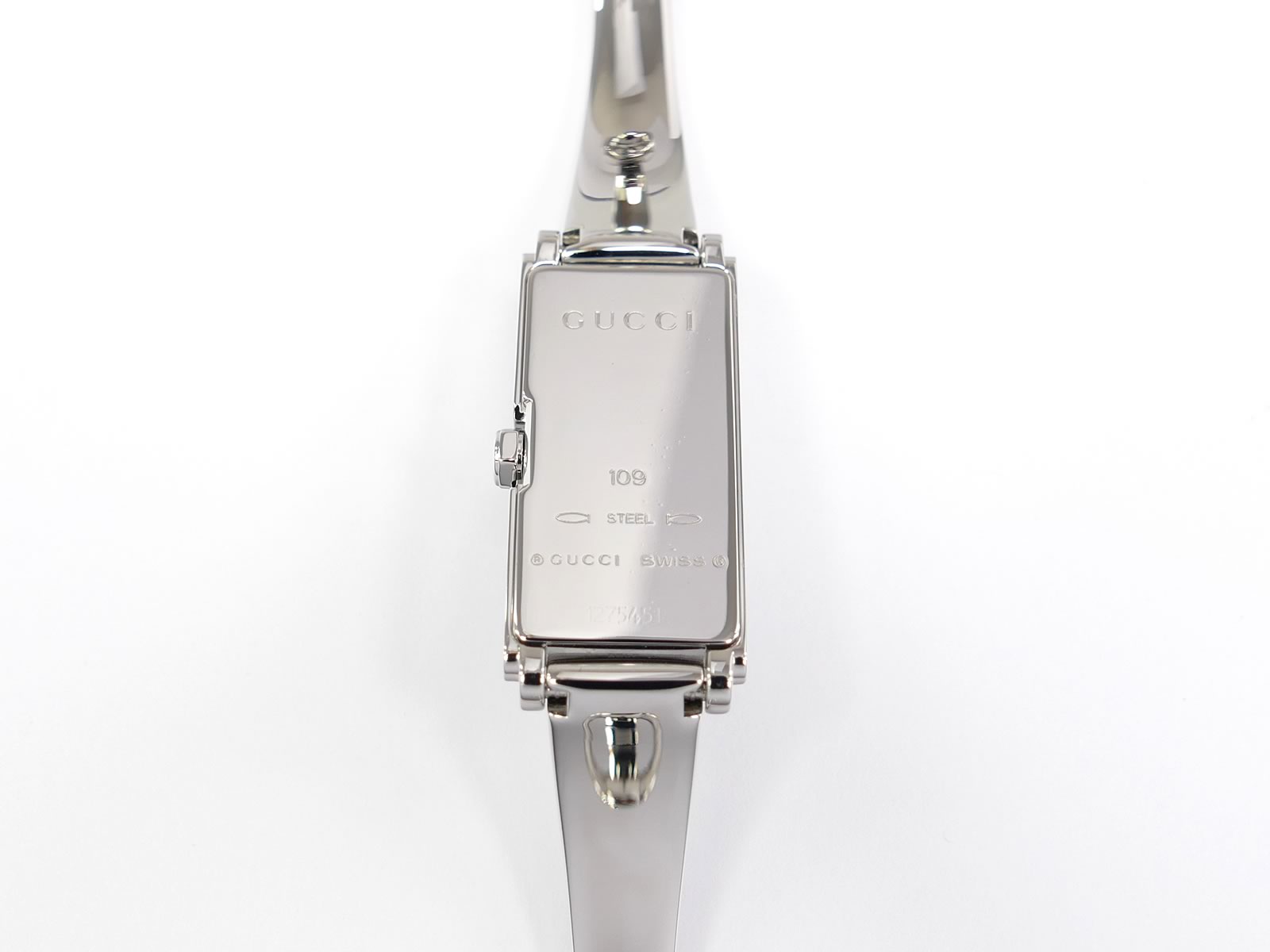 Gucci G-Line 109 YA109519 Stainless Steel case back