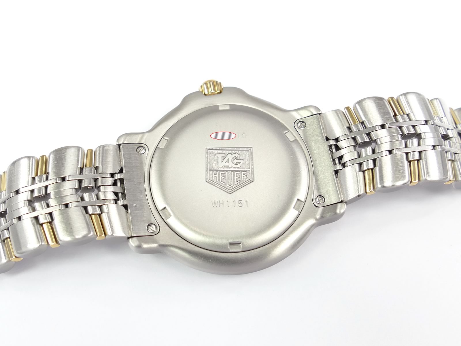 TAG Heuer 6000 WH1151 Stainless Steel screw down case back