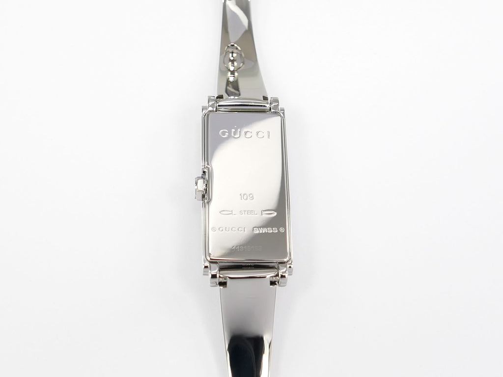 Gucci G-Line 109 YA109520 Stainless Steel case back