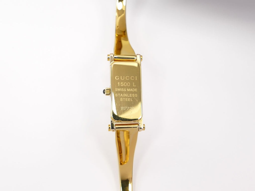 Gucci 1500L 18k Gold Plated case back