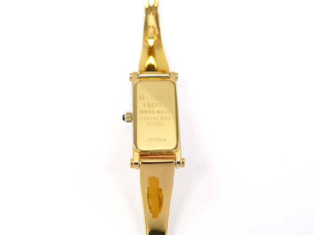 Gucci 1500L 18k Gold Plated case back