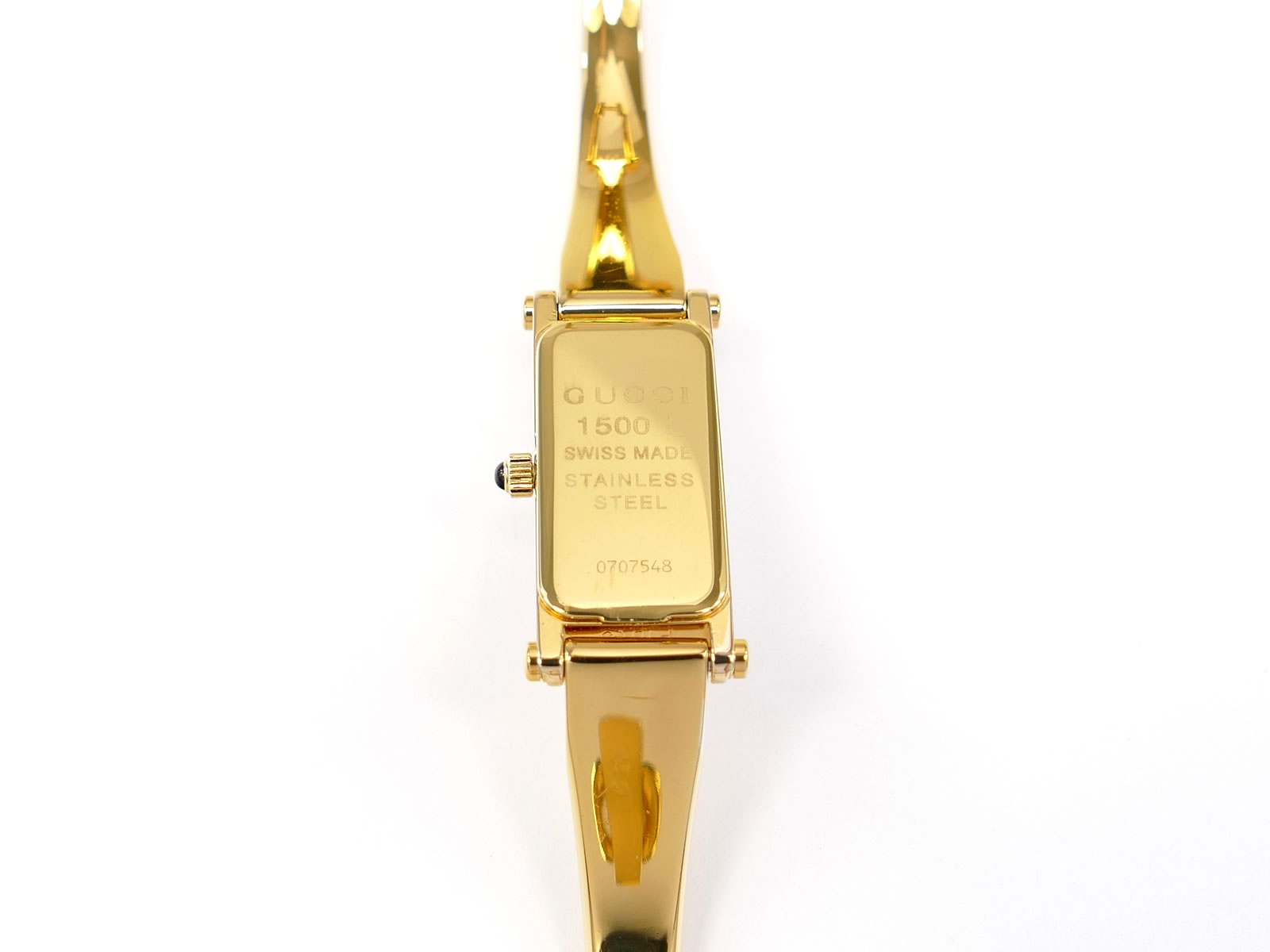 Gucci 1500L 18k Gold Plated case back