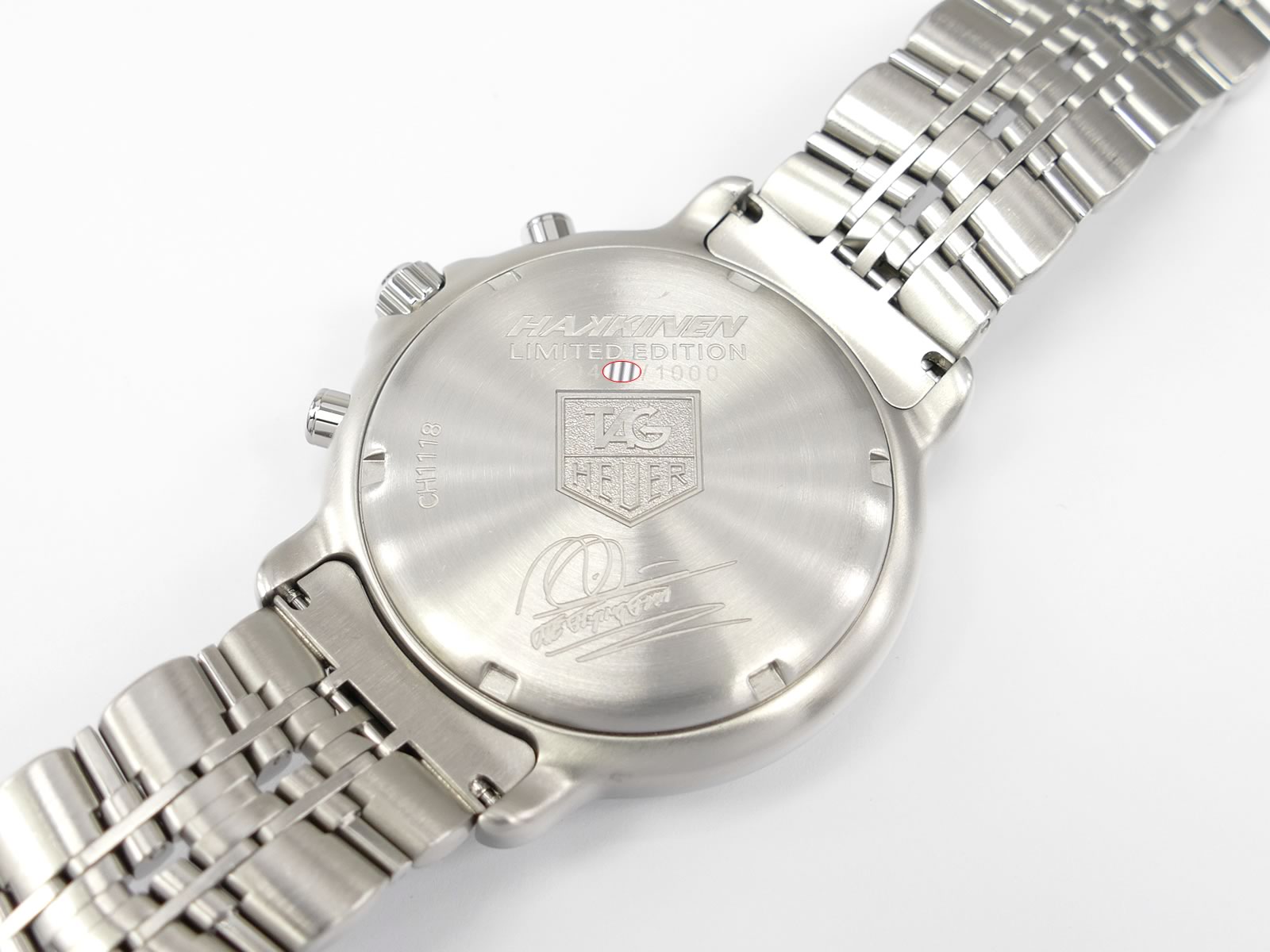 TAG Heuer 6000 CH1118 screw down case back Hakkinen