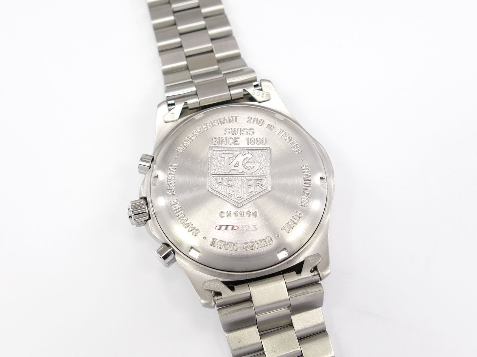 TAG Heuer 2000 Chronograph CK1111.BA0330 screw down case back