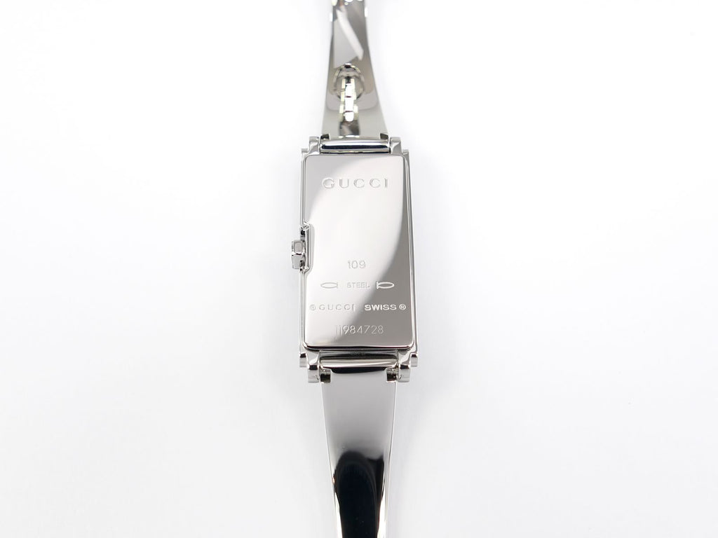 Gucci G-Line 109 YA109522 Stainless Steel case back