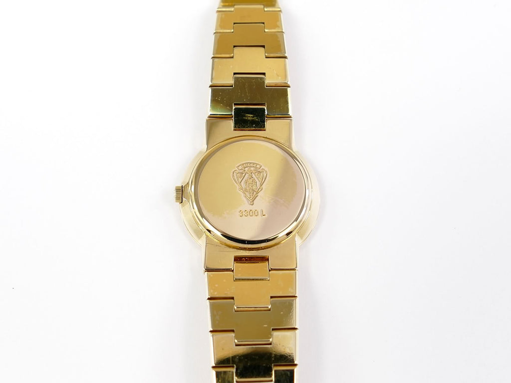 Gucci 3300L 18k Gold Plated case back