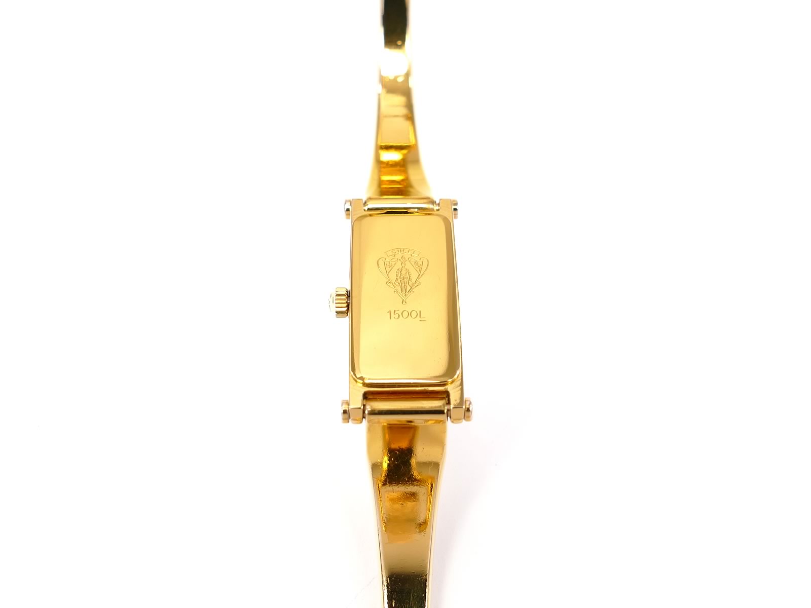 Gucci 1500L 18k Gold Plated case back