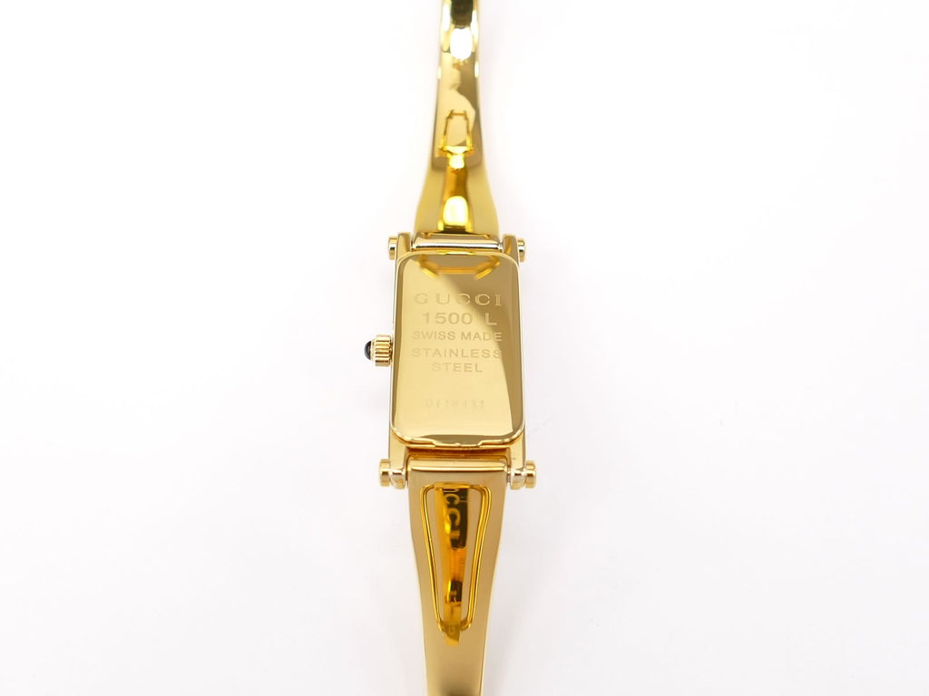 Gucci 1500L 18k Gold Plated case back
