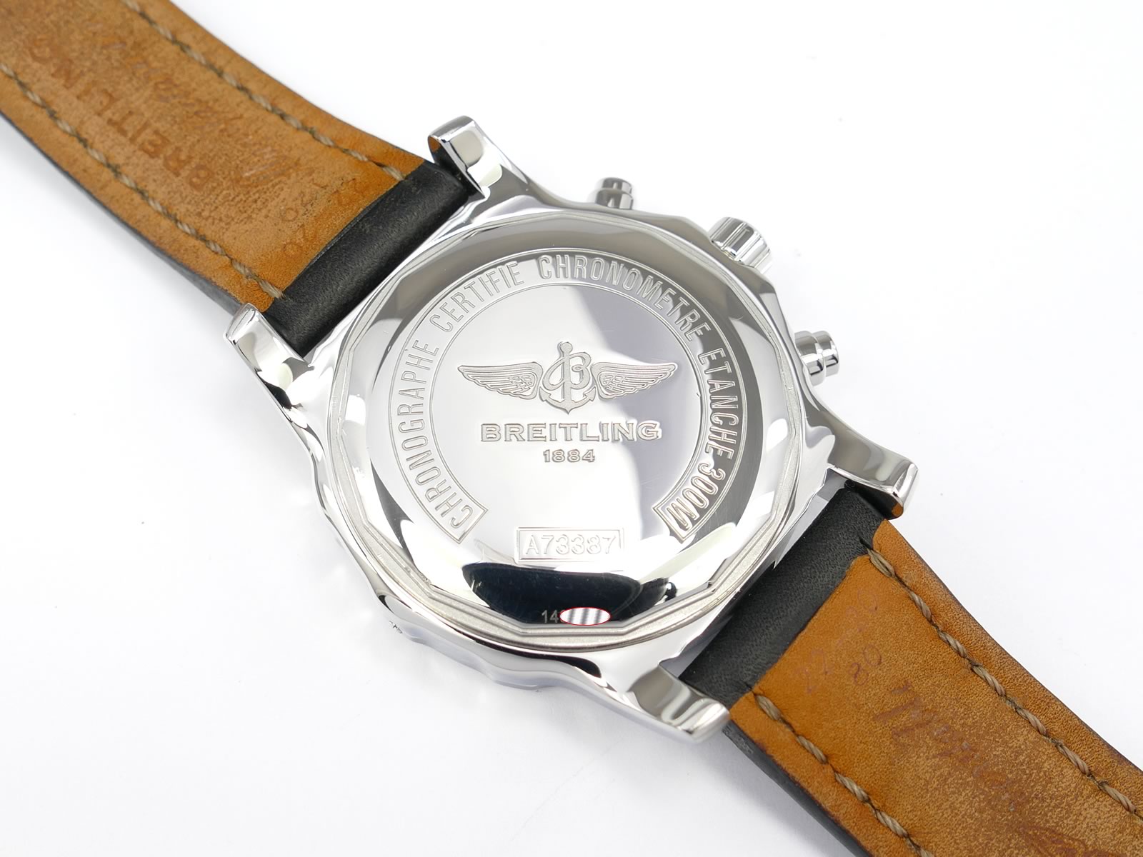 Breitling Colt Chrono II A73387 screw down case back
