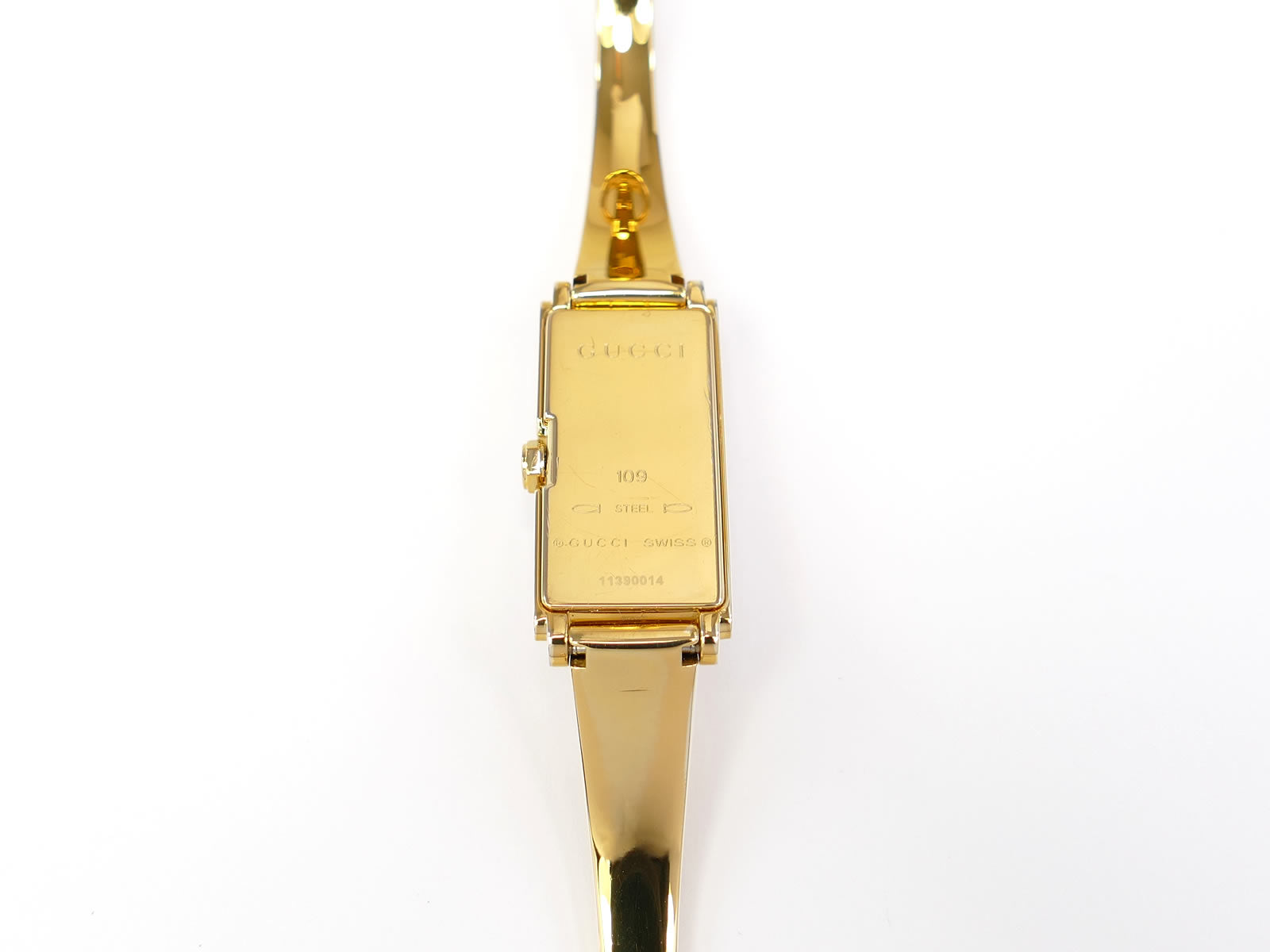Gucci G-Line 109 18k Gold plated case back