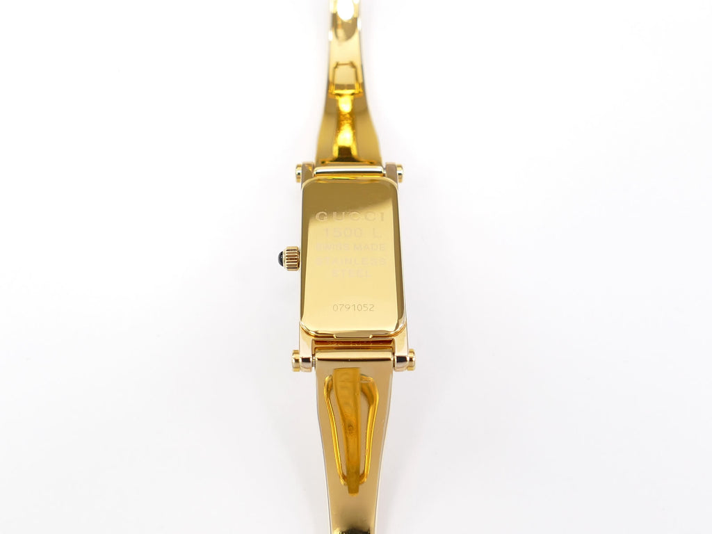 Gucci 1500L 18k Gold Plated case back