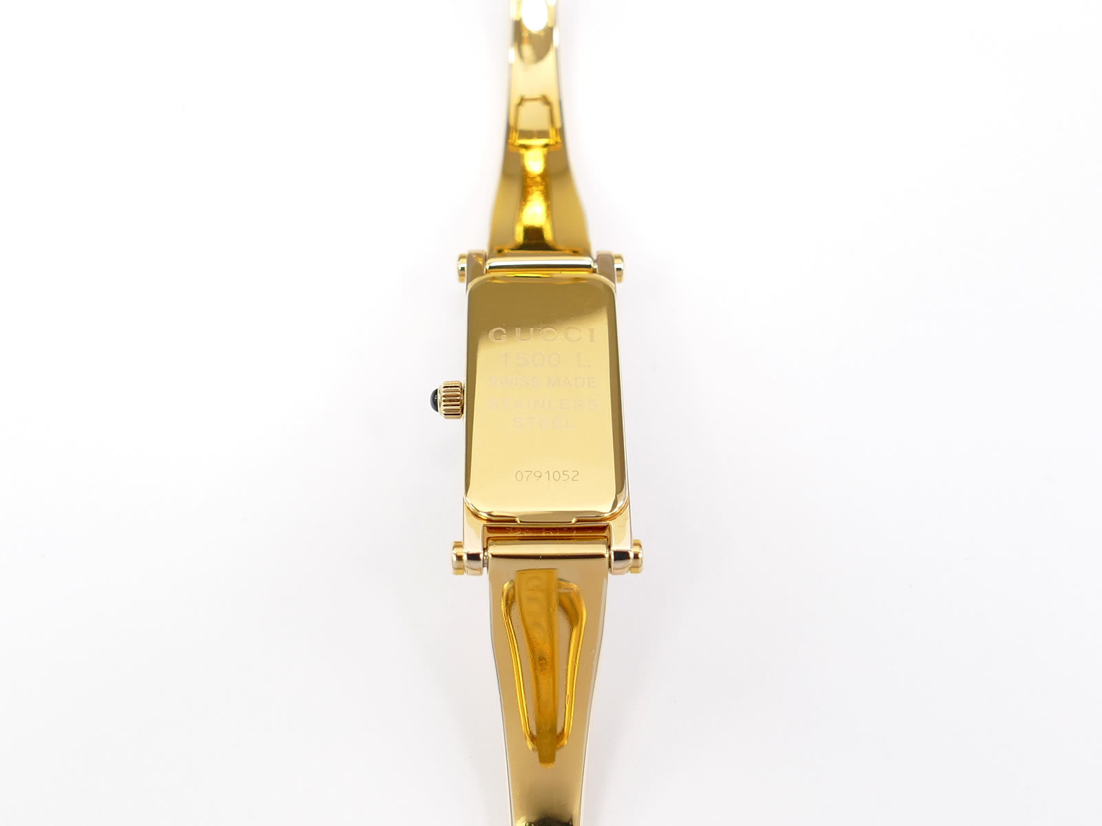 Gucci 1500L 18k Gold Plated case back