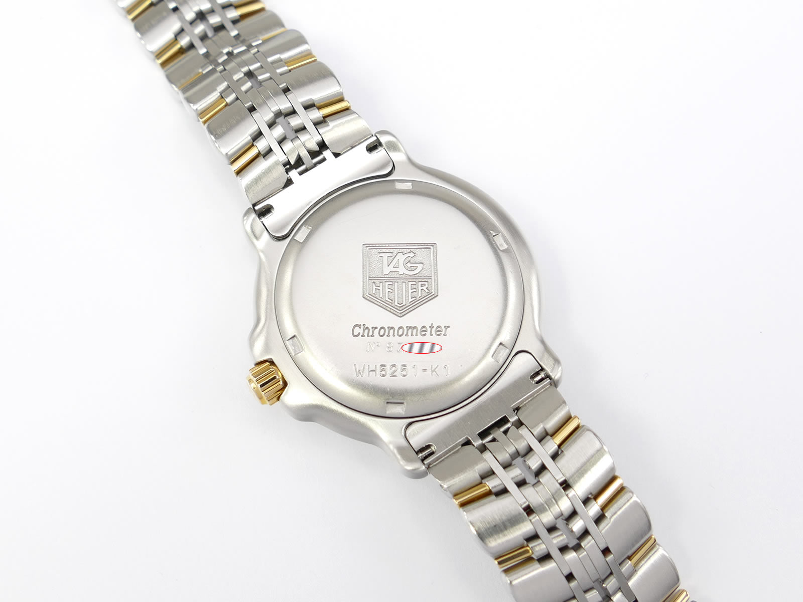 TAG Heuer 6000 WH5251-K1 stainless steel screw down case back