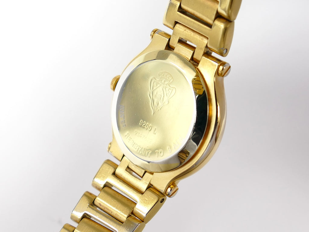 Gucci 9200L 18k Gold Plated case back