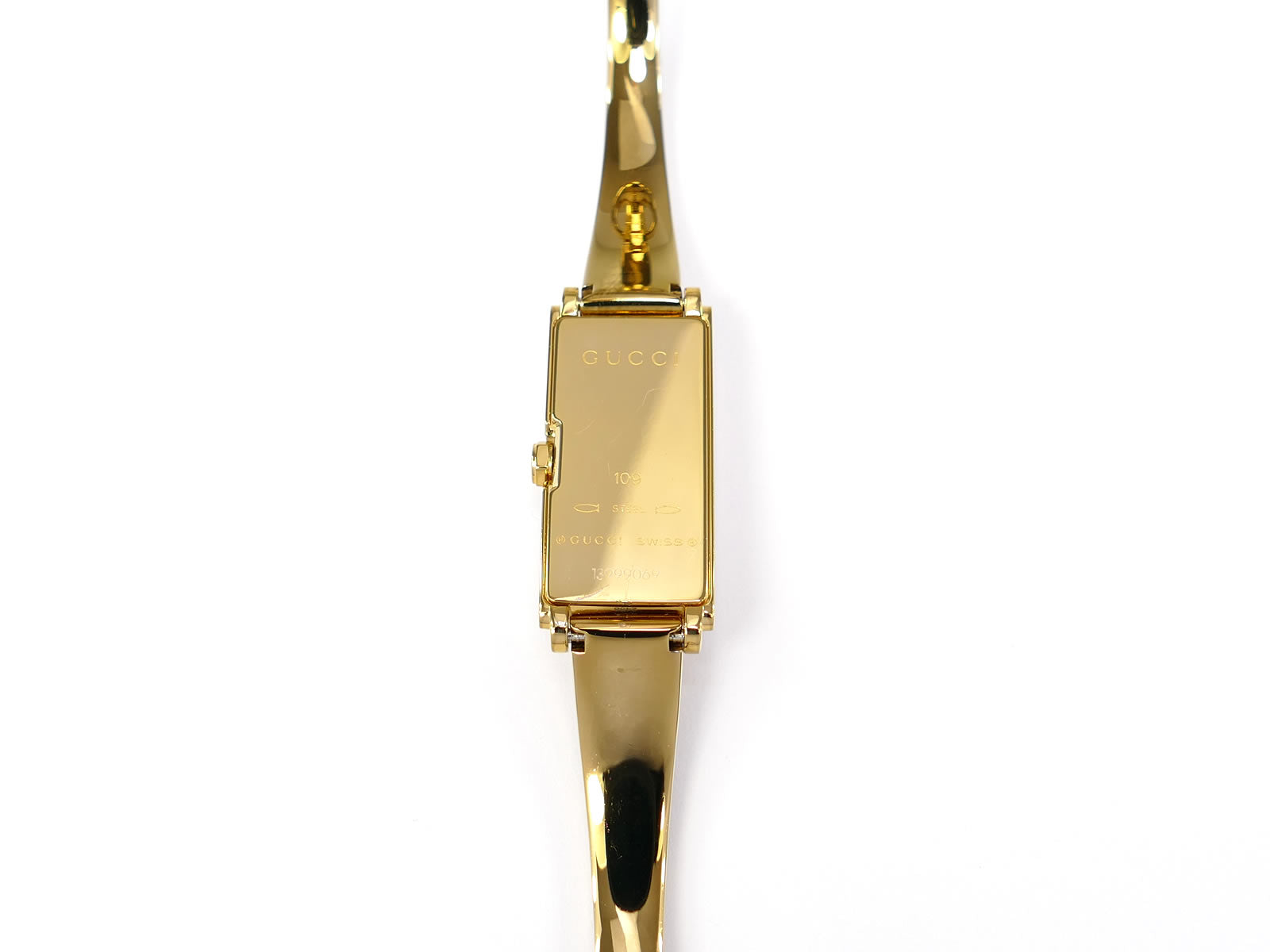 Gucci G-Line 109 18k Gold plated case back