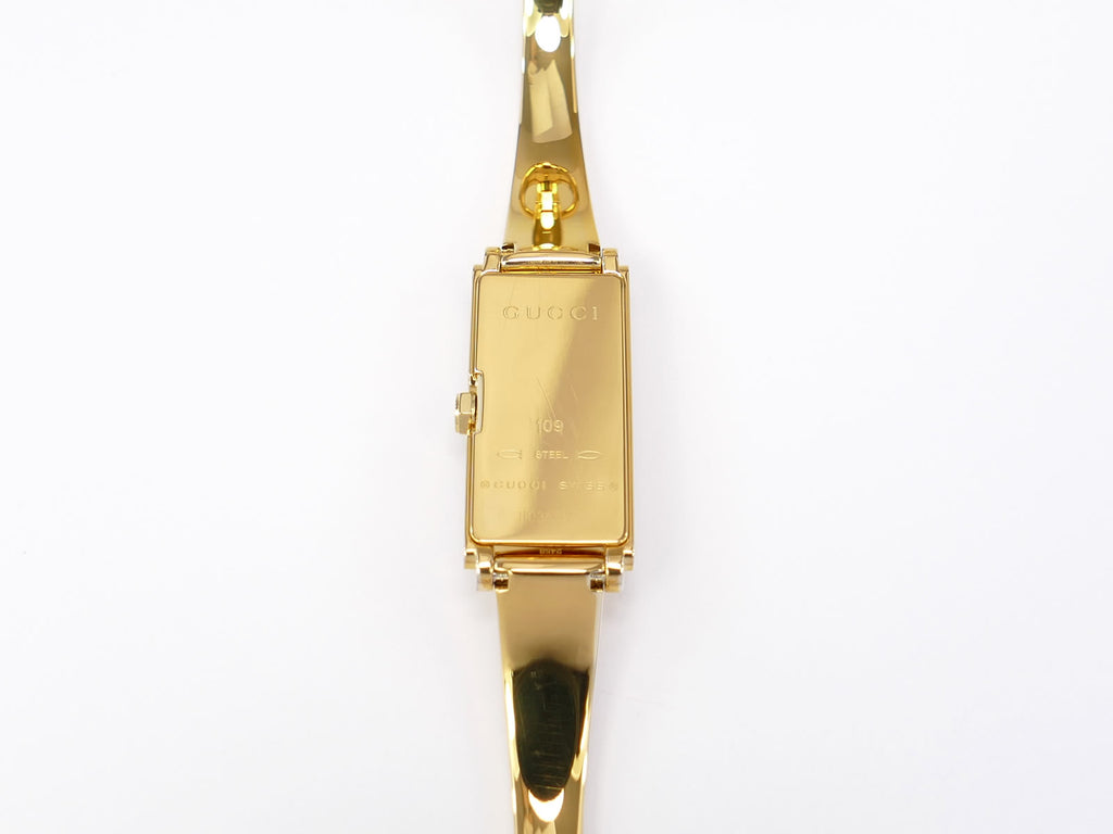 Gucci G-Line 109 18k Gold plated case back