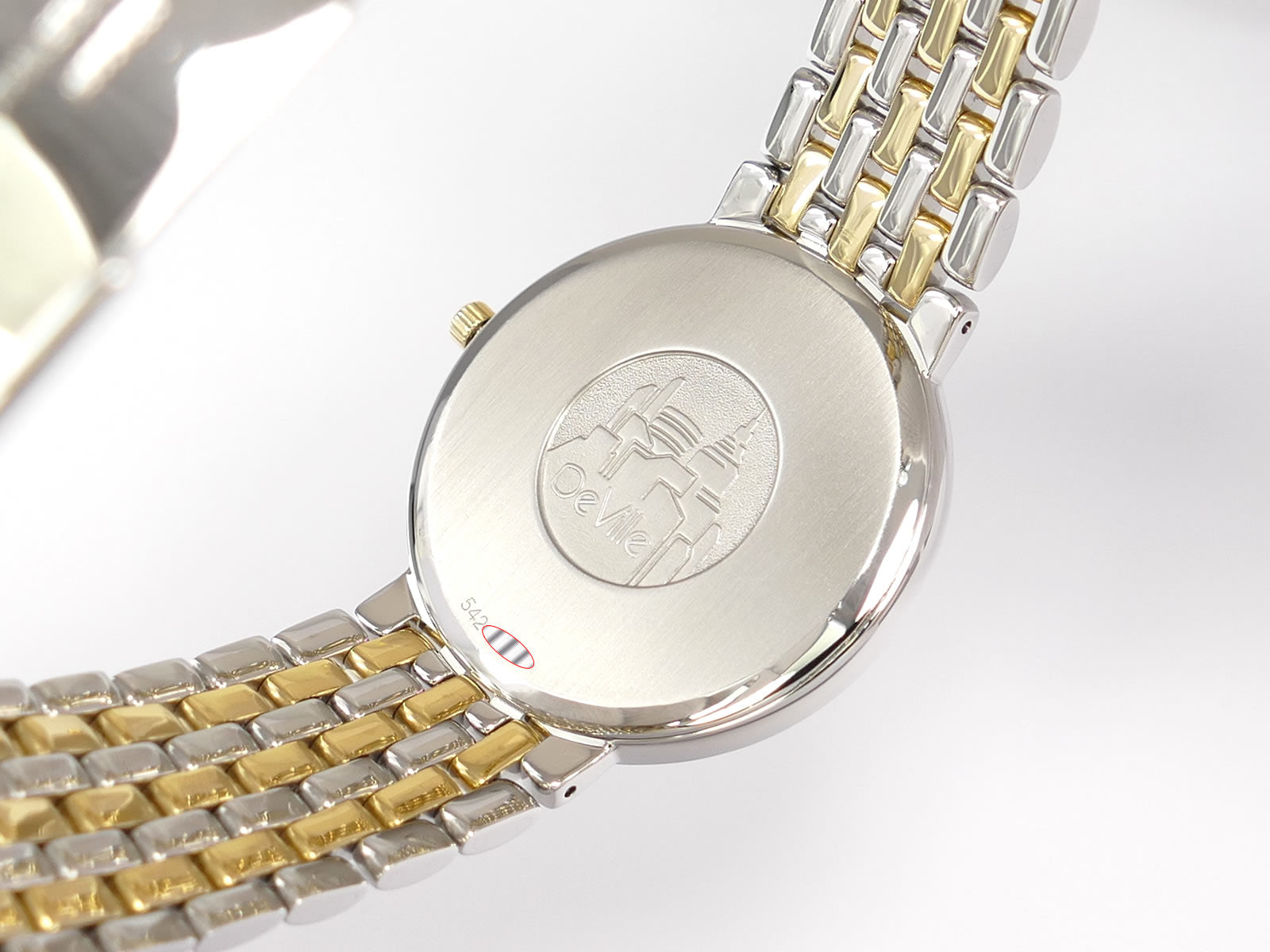 Omega De Ville stainless steel case back