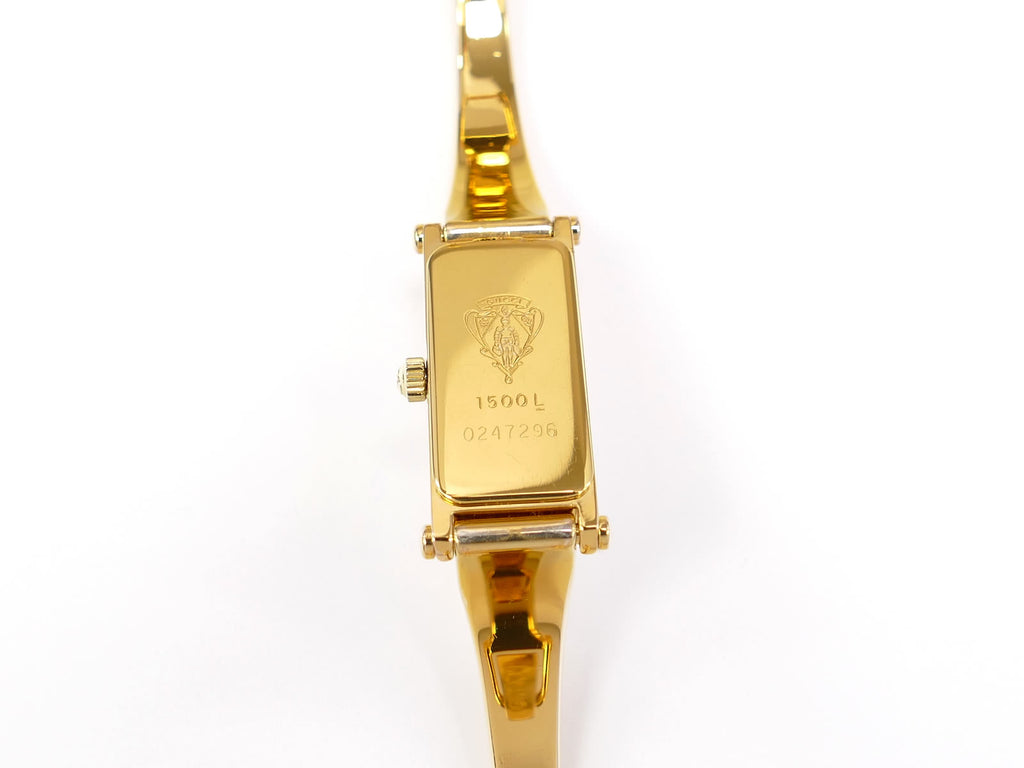 Gucci 1500L 18k Gold Plated case back