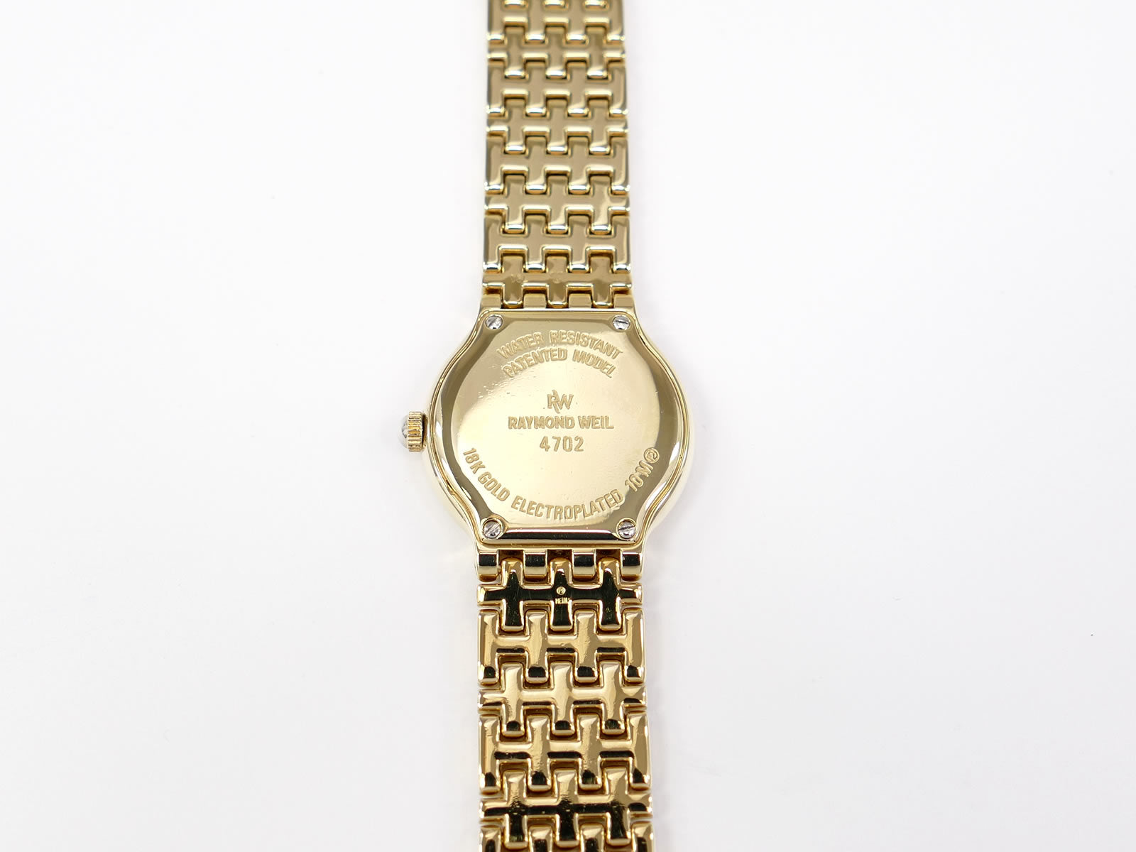 Raymond Weil Fidélio White & Blue Dial 18k Gold Plated 4702