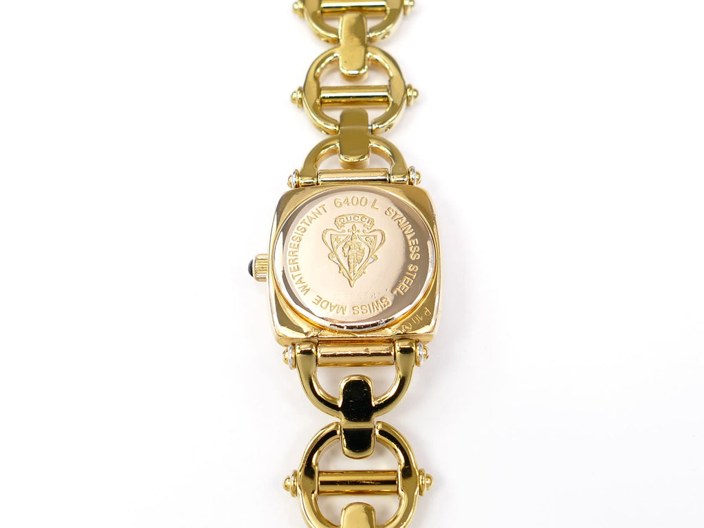 Gucci 6400L 18k Gold Plated Case back