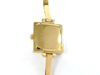 Gucci 1900L White Dial 18k Yellow Gold Plated Bangle Quartz Watch Square