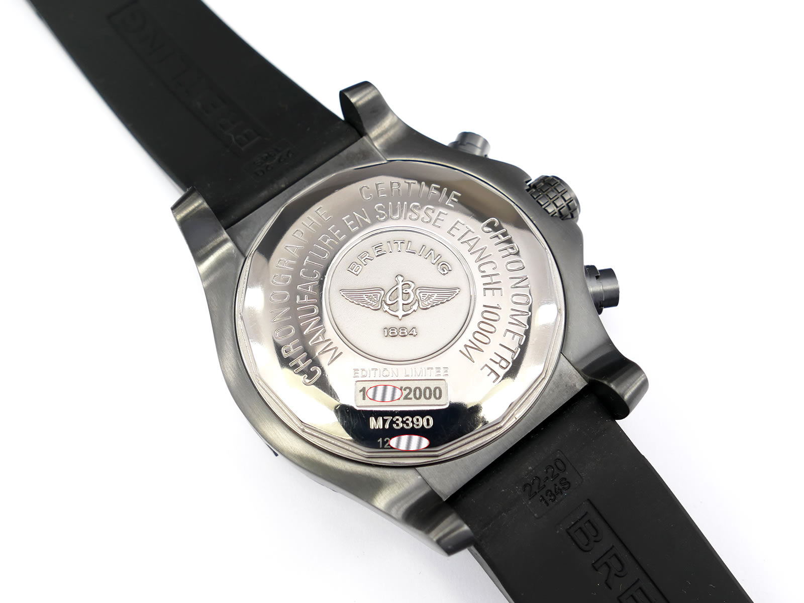 Breitling Avenger LM73390 titanium screw down case back