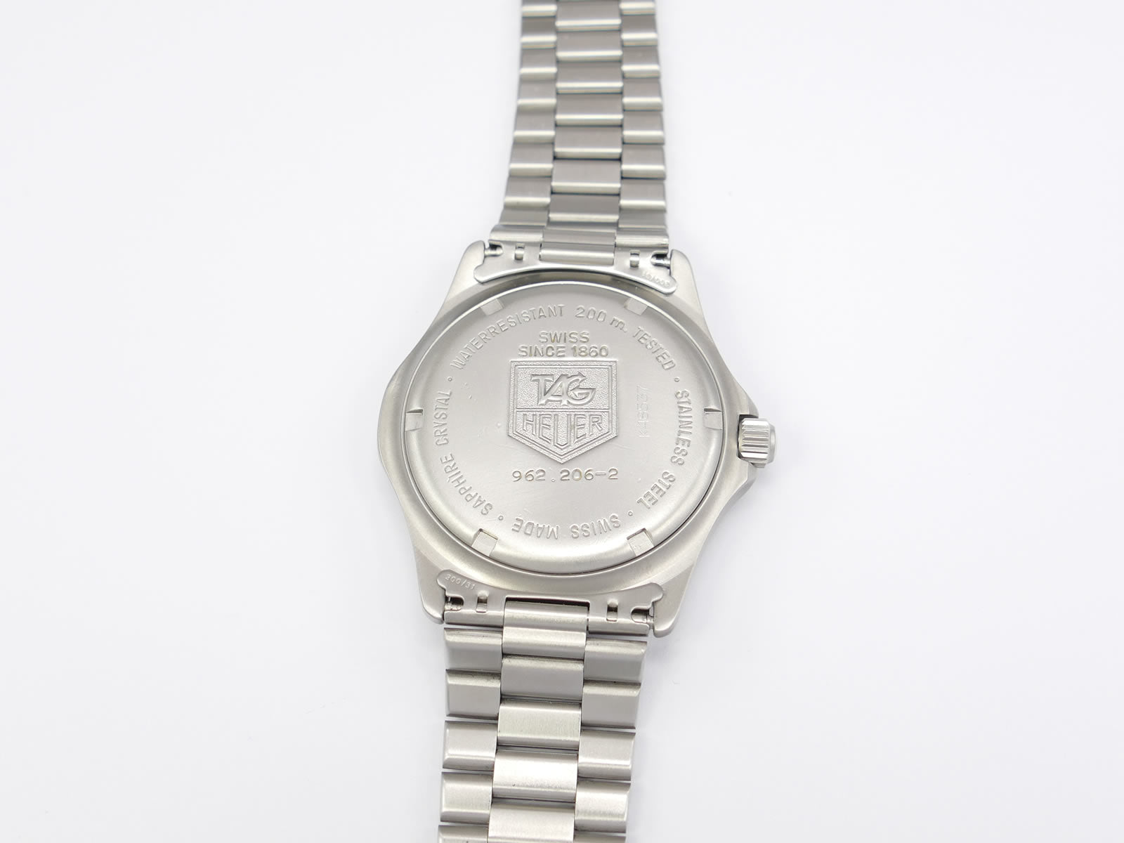 TAG Heuer 2000 962.206-2 screw down stainless steel case back
