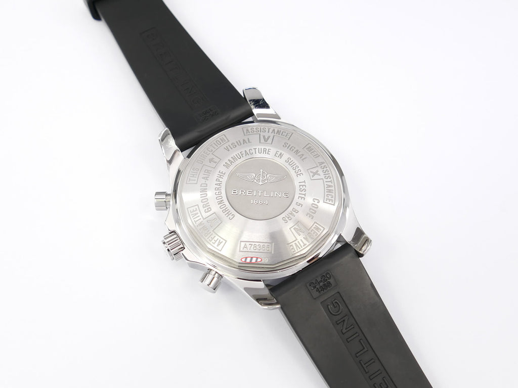 Breitling Chronospace A78365 stainless steel screw down case back