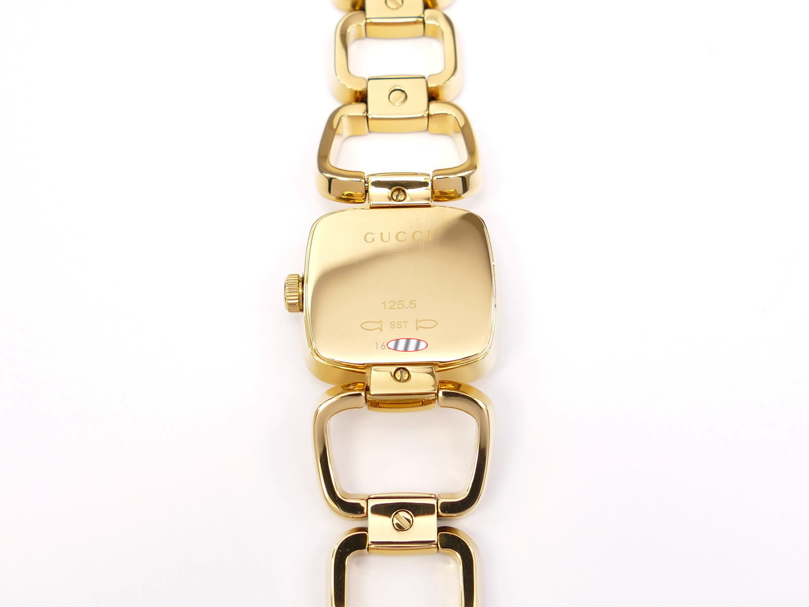 Gucci G Gold PVD case back YA125513