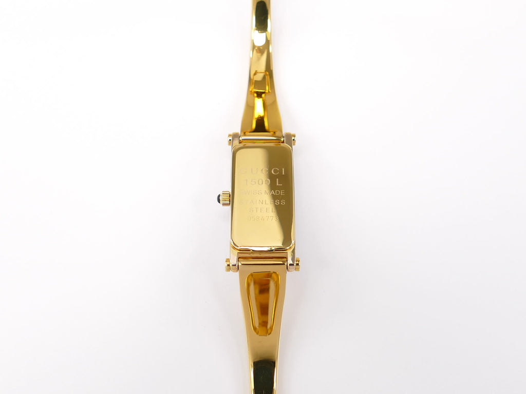 Gucci 1500L 18k Gold Plated case back