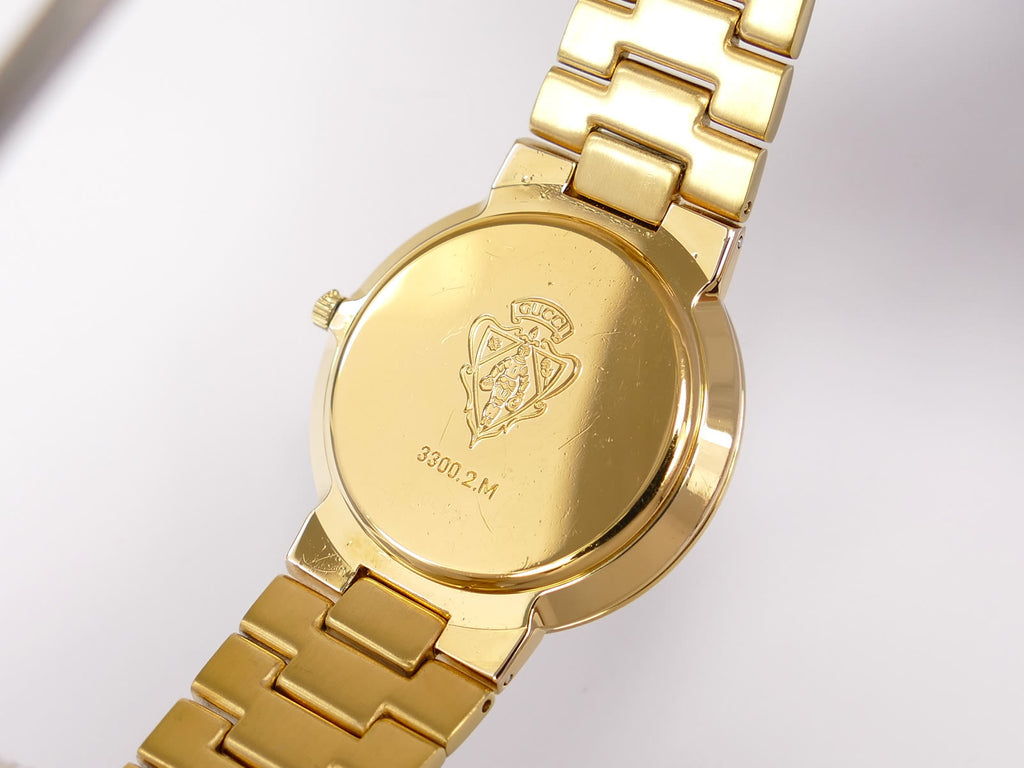 Gucci 3300M 18k Gold Plated case back