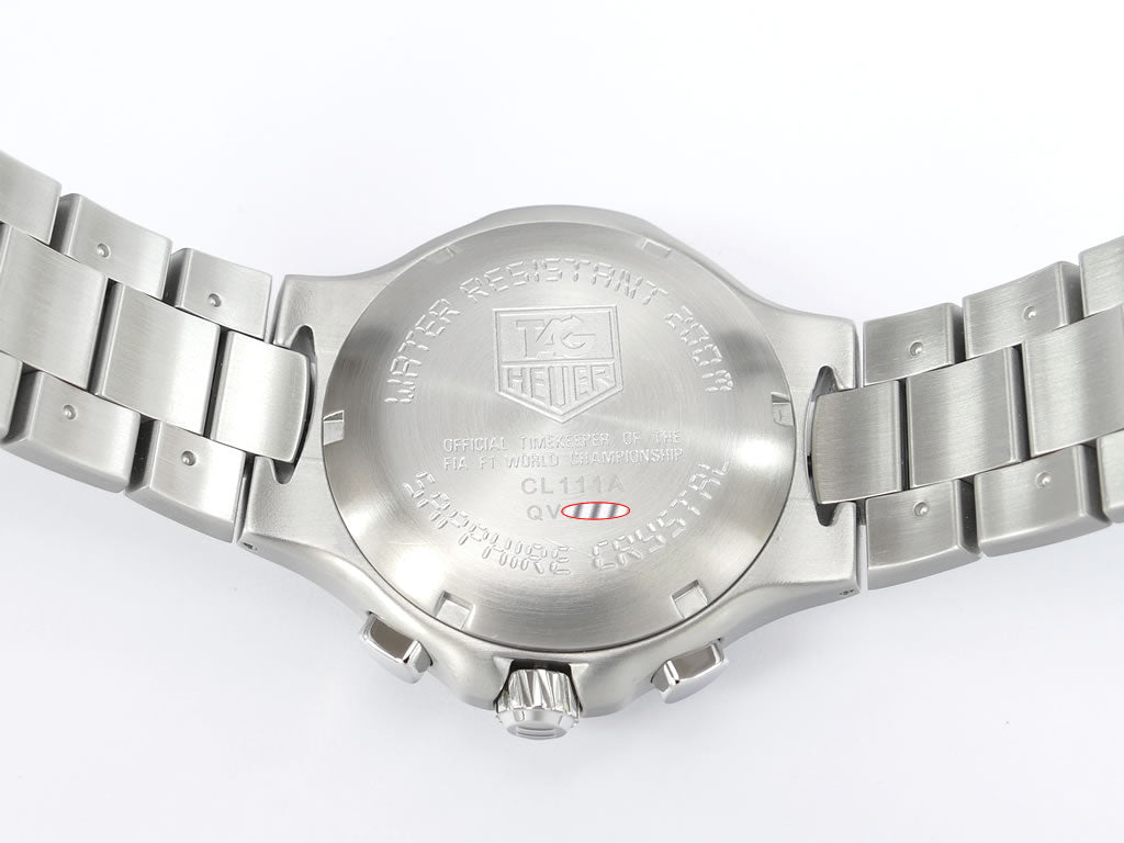 TAG Heuer Kirium F1 CL111A case back