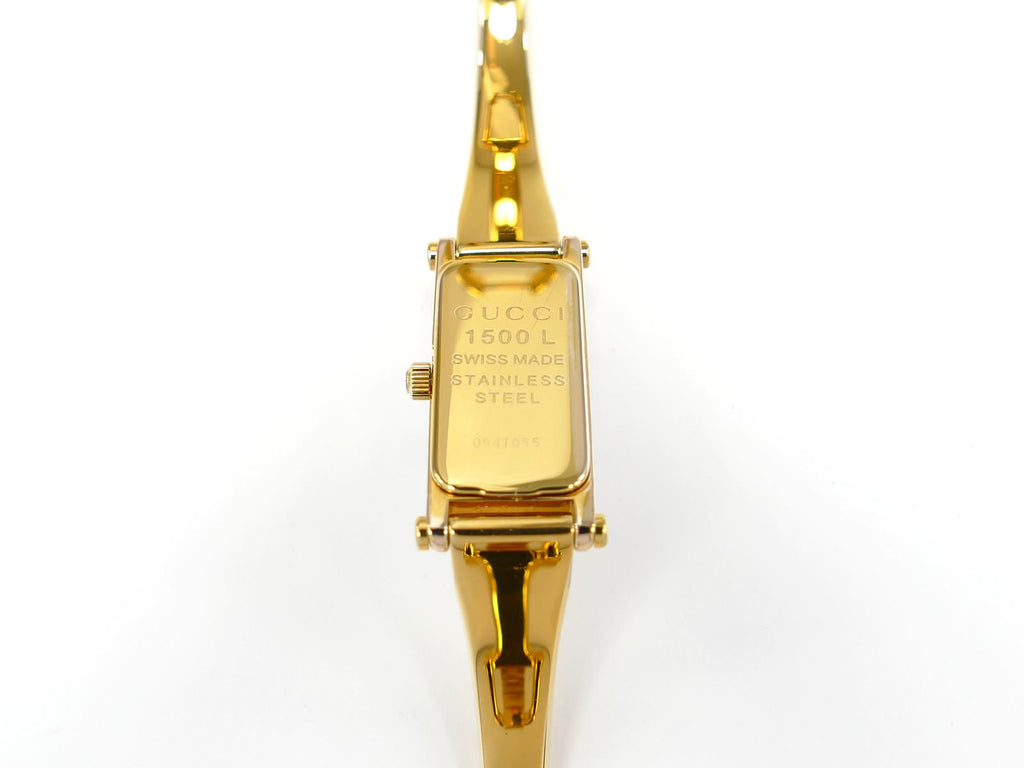 Gucci 1500L 18k Gold Plated case back