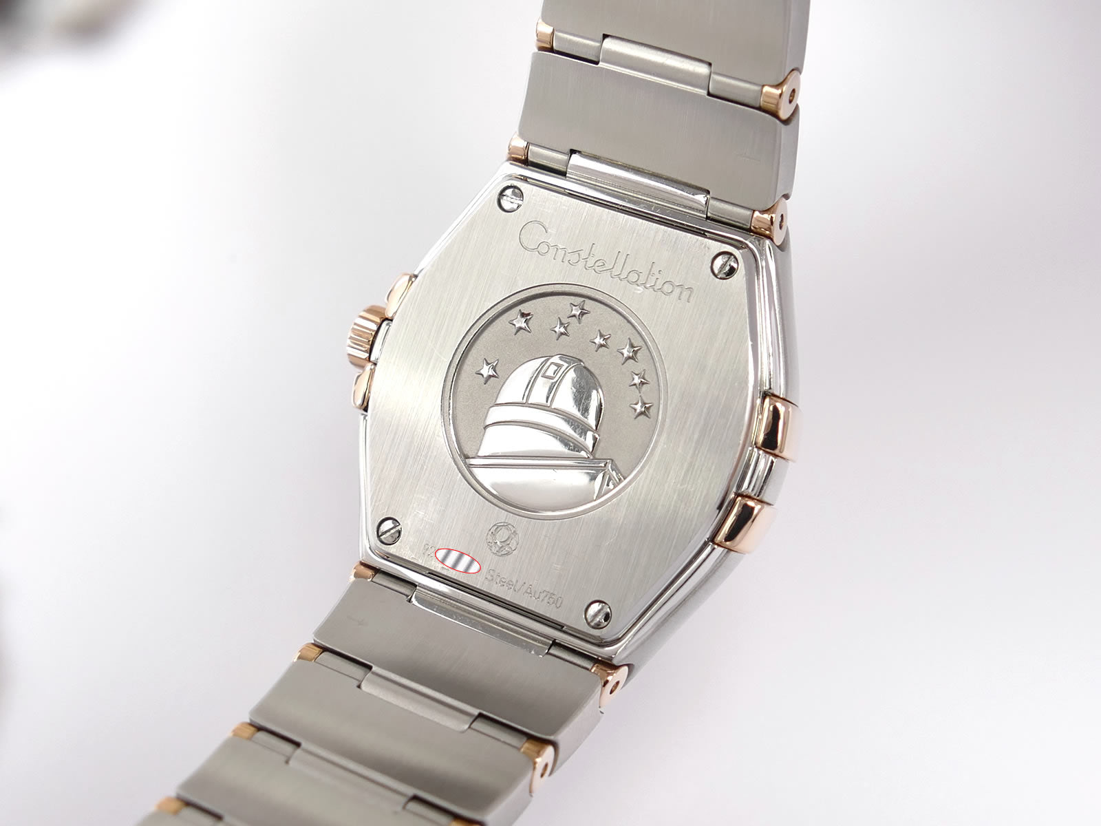 Omega Constellation 123.20.27.60.52.002 stainless steel case back