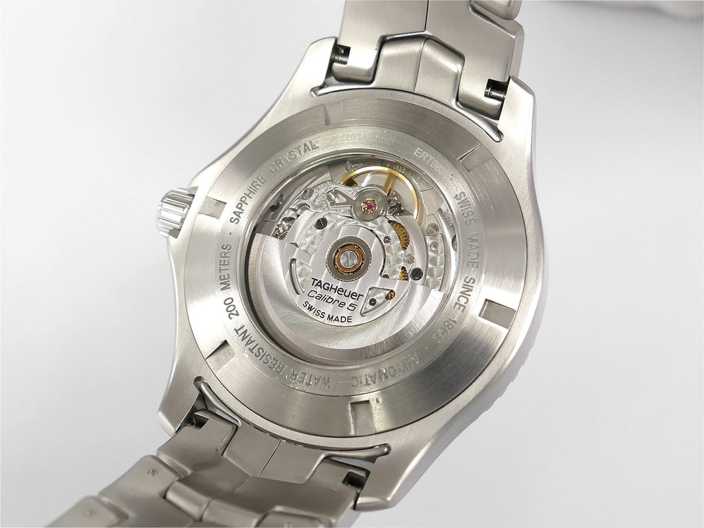 TAG Heuer Link Calibre 5 Exhibition Case Back Automatic WJ201A
