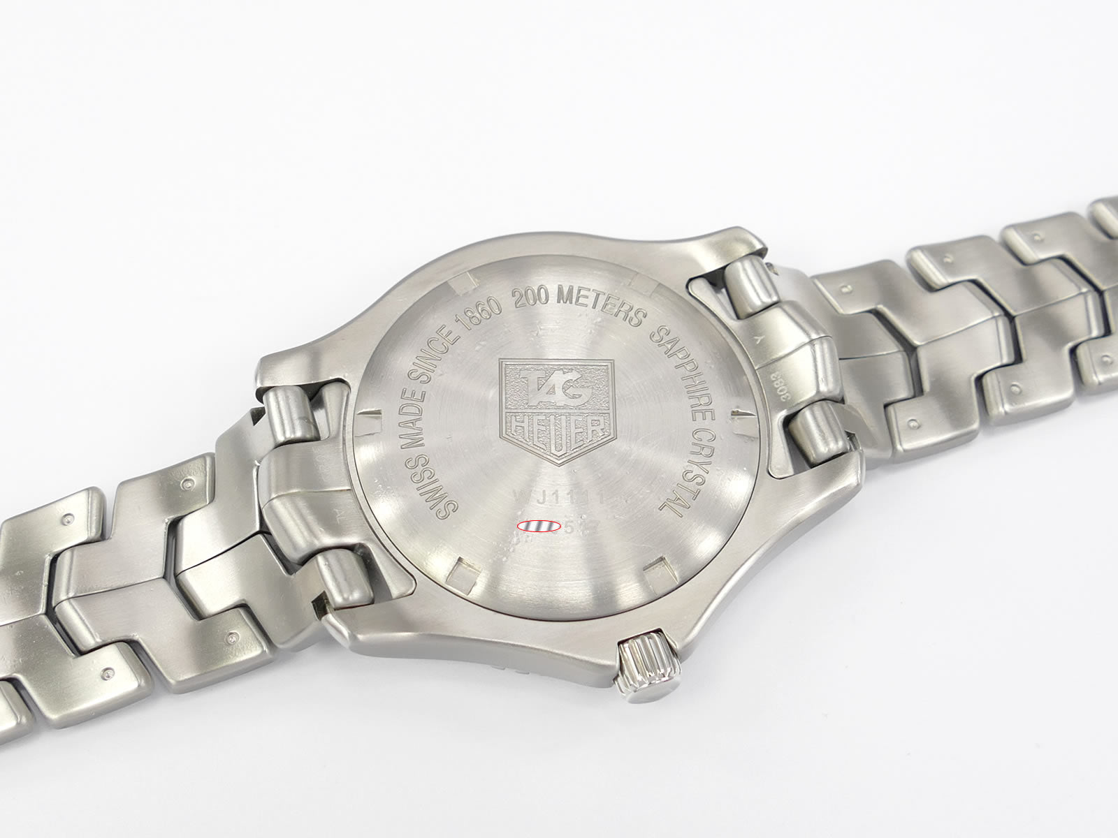 TAG Heuer Link WJ1111 stainless steel screw down case back