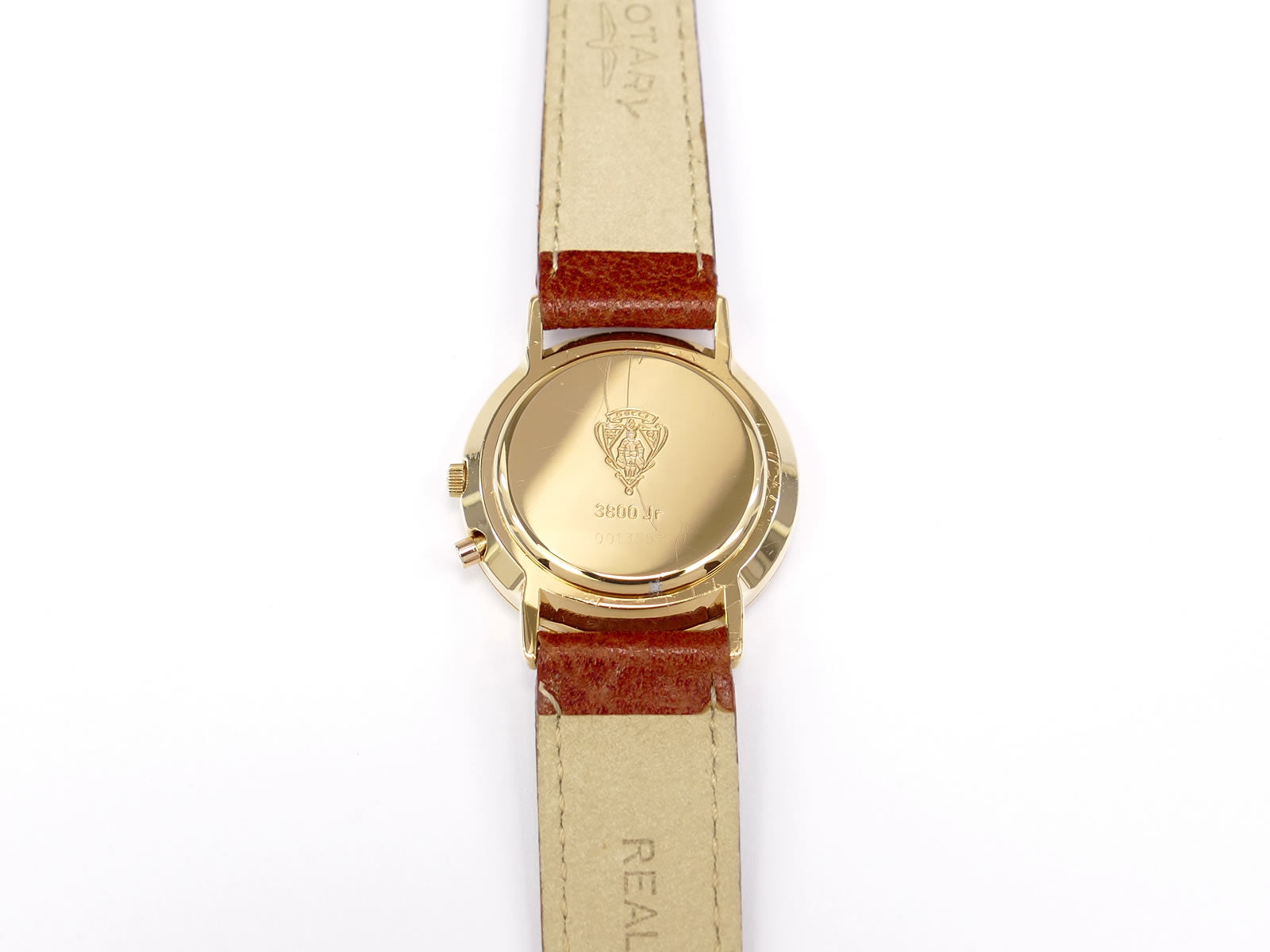 Gucci 3800 Jr 18k Gold Plated case back
