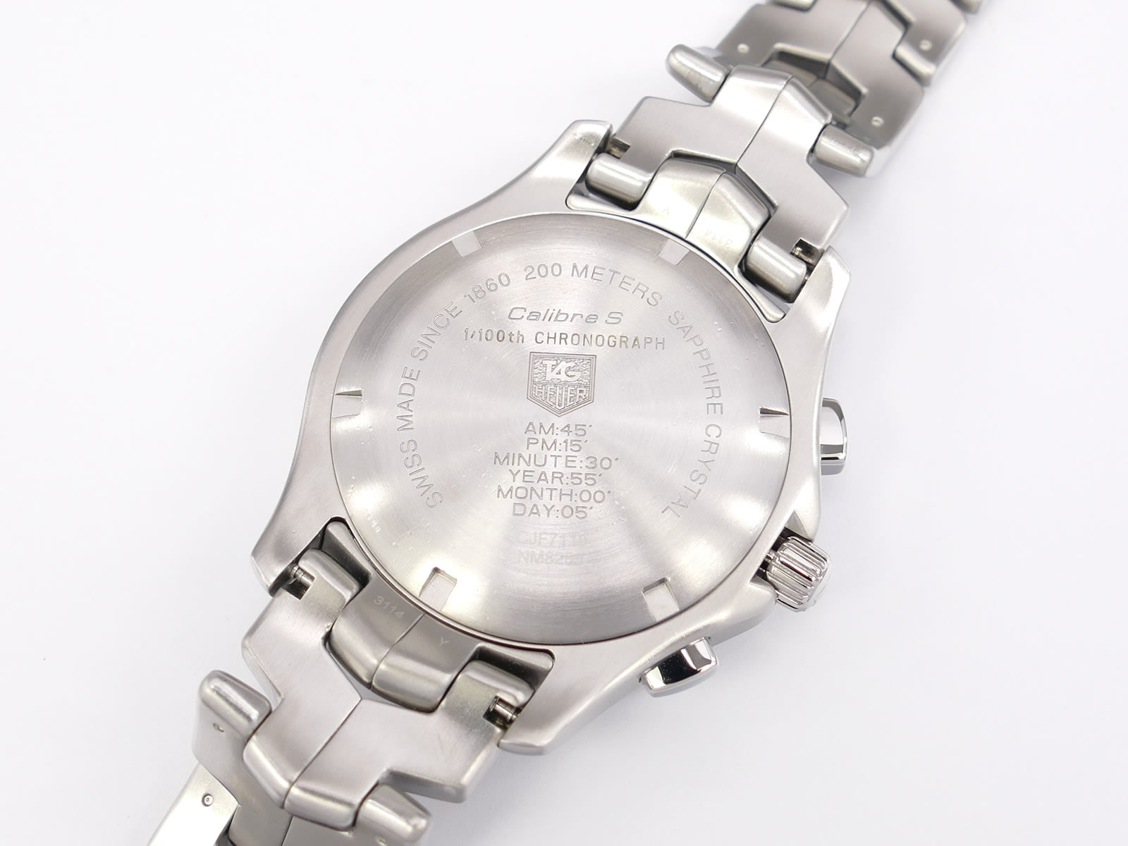 TAG Heuer Link Calibre S CJF7110.BA0587 screw down stainless steel case back