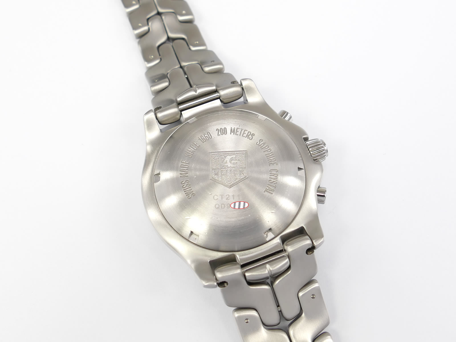 TAG Heuer Link CT2110 stainless steel screw down case back
