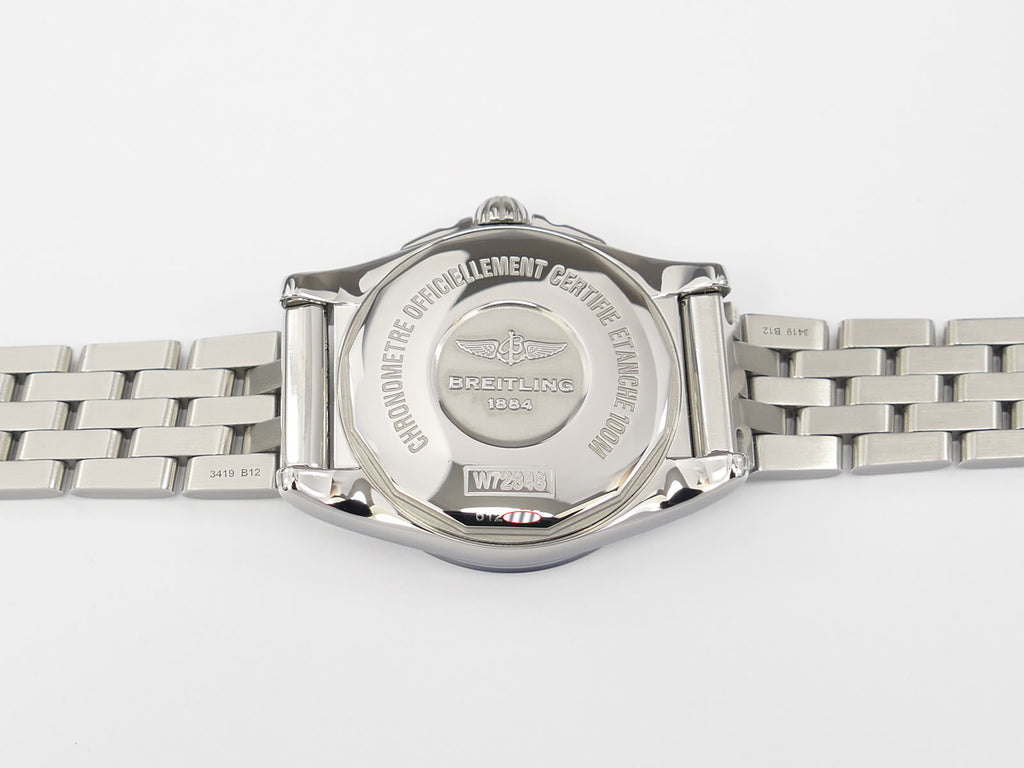 Breitling Galactic 29 Sleek W72348 stainless steel screw down case back