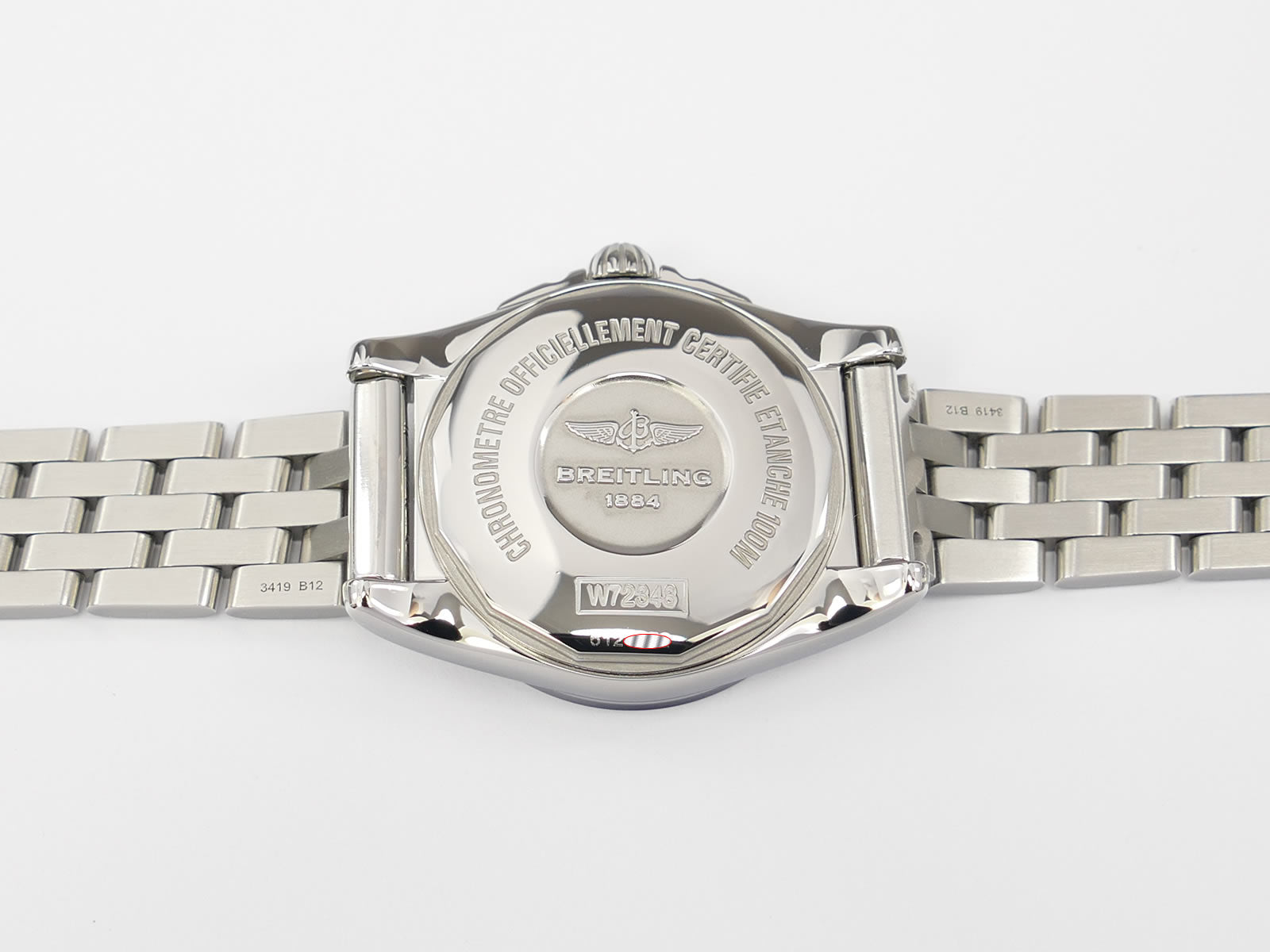 Breitling Galactic 29 Sleek W72348 stainless steel screw down case back