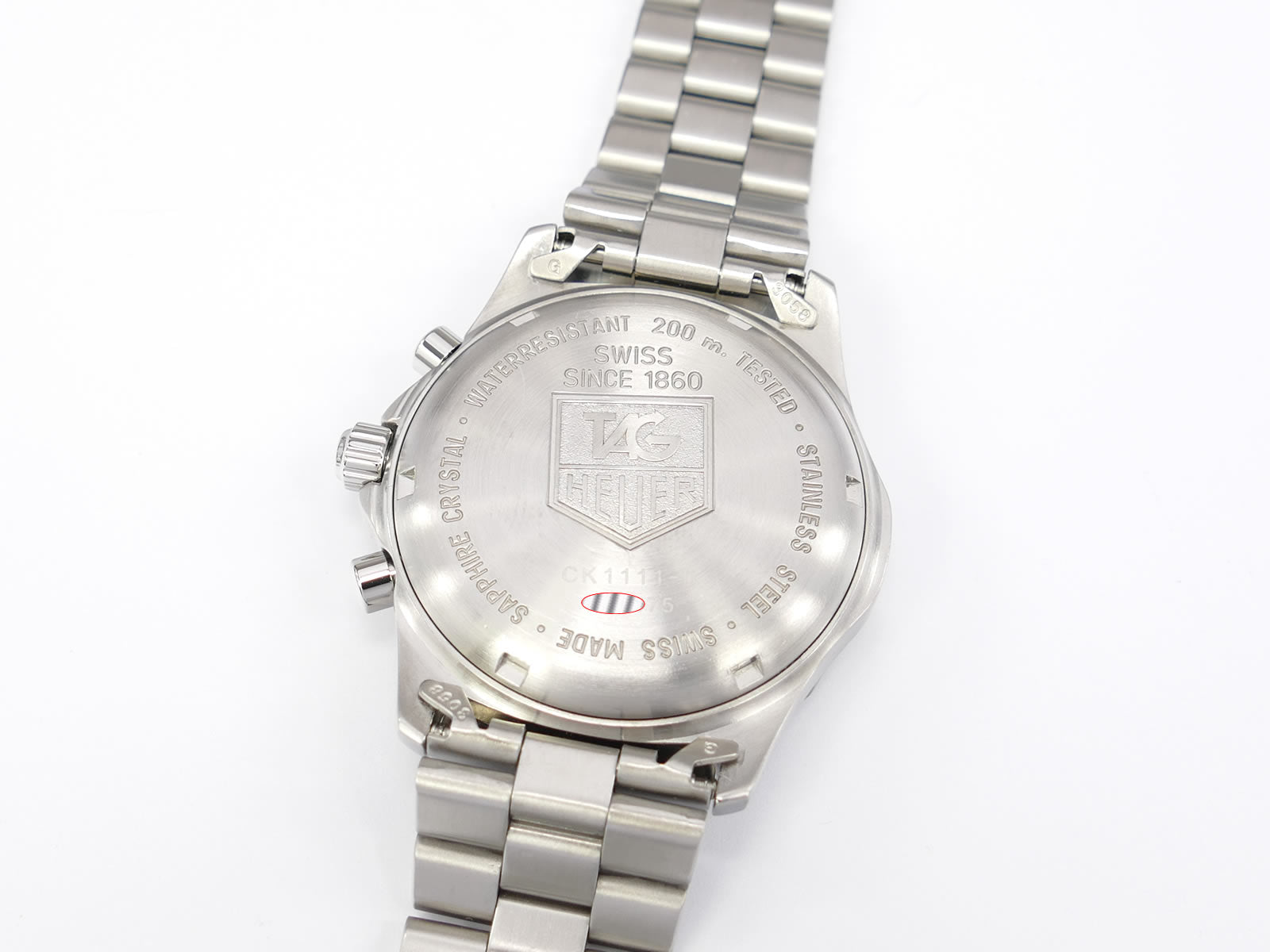 TAG Heuer 2000 CK1111-0 stainless steel screw down case back