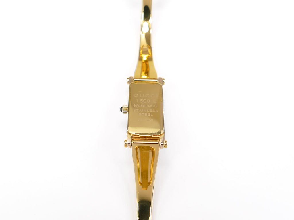 Gucci 1500L 18k Gold Plated case back