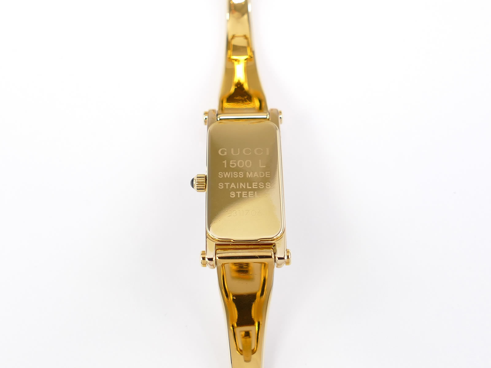 Gucci 1500L 18k Gold Plated case back