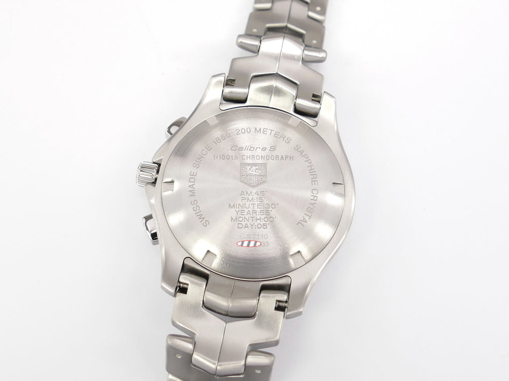 TAG Heuer Link CJF7110 Calibre S stainless steel screw down case back
