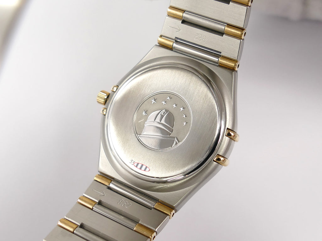 Omega Constellation 1312.30.00 stainless steel case back with observatory