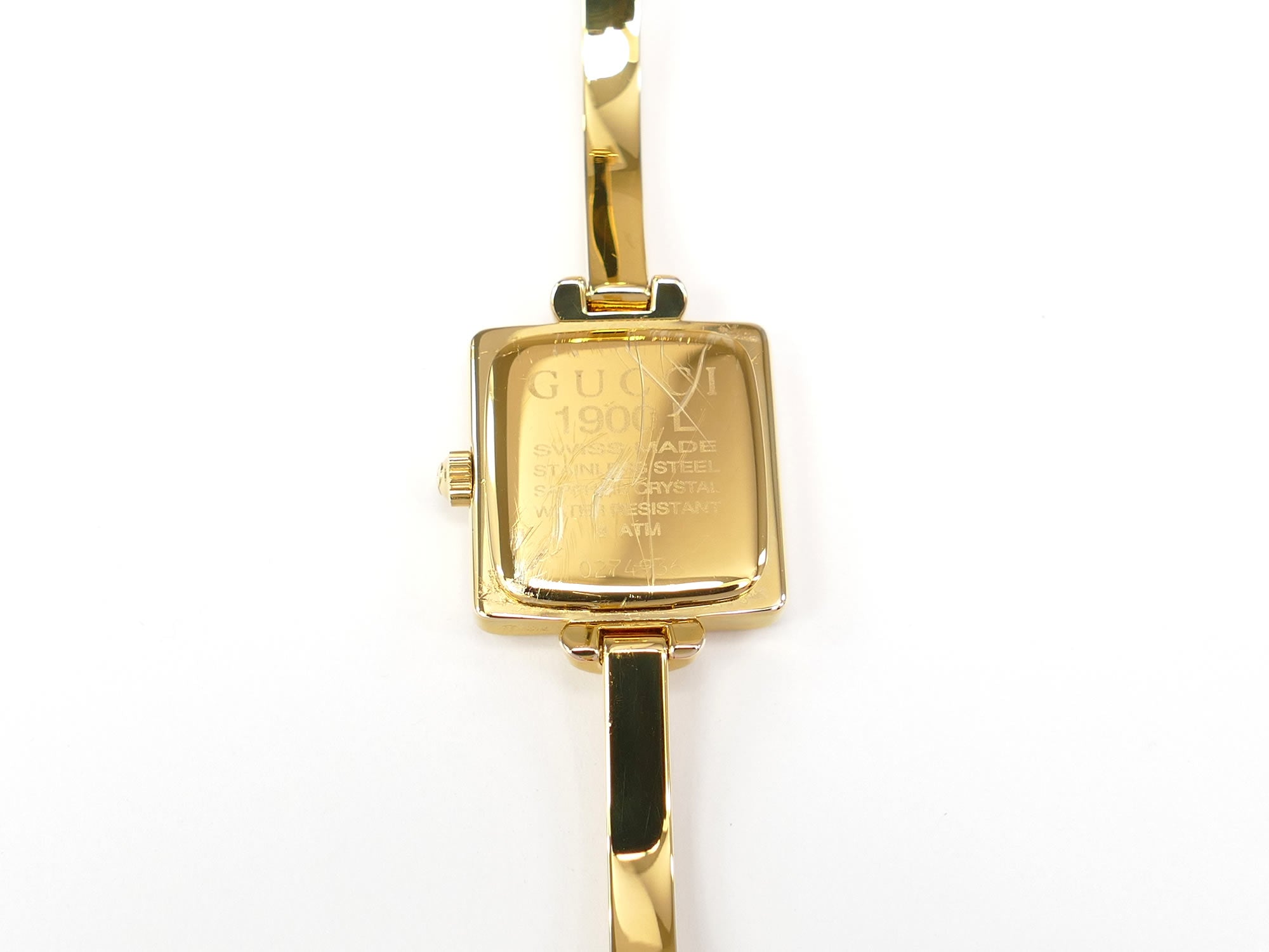 Gucci 1900L 18k Gold Plated case back